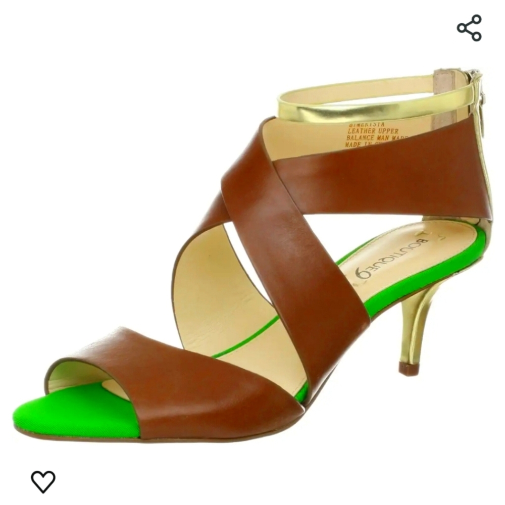 Genuine Leather Strappy Kitten Heels by Boutique 9  -BTMerista sz 7.5